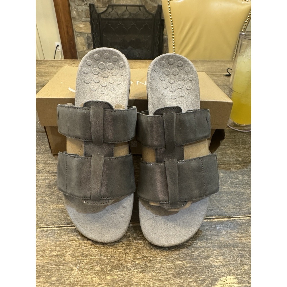 Vionic Women's Riley Slide Sandals Size 7.5 Pewter - Picture 2 of 9